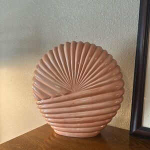 1980 Inspired Art Deco Peach Vase